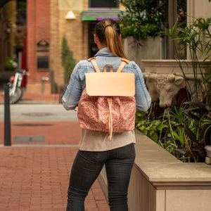 Emmett Malouf Backpack Pink Wild Rose w/Nude